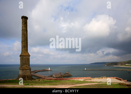 The Candlestick Chimney Whitehaven Harbour Cumbria Coast England UK Stock Photo