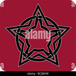 pentacle t-shirt, tattoo design Stock Photo