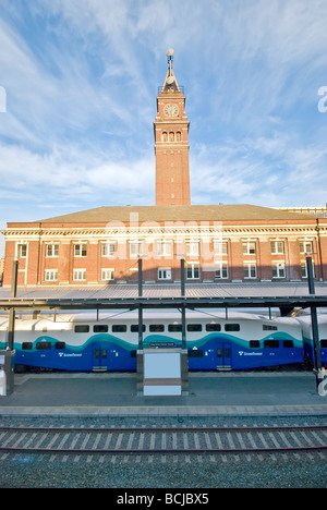 Sounder Train at King Street Station Stock Photo