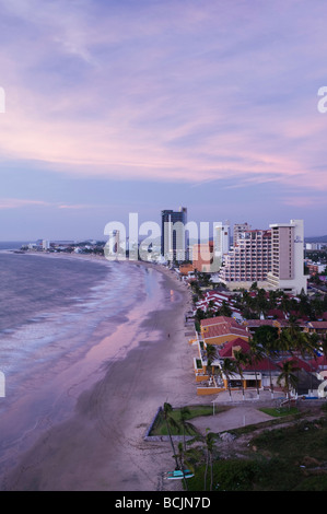 Mexico, Sinaloa State, Mazatlan, Playa Las Gaviotas Beach and Hotels Stock Photo