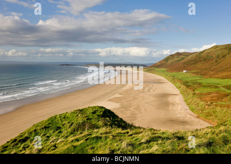 United Kingdom, Wales, Glamorgan, Gower Peninsula, Rhossilli Bay Stock Photo