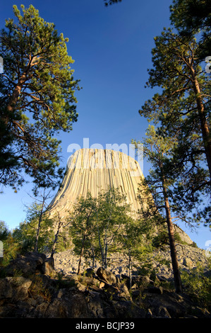 Devil's Tower National Monument, Wyoming, USA Stock Photo