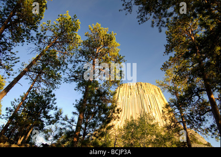 Devil's Tower National Monument, Wyoming, USA Stock Photo