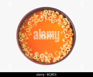 Play in spaghetti letters Stock Photo