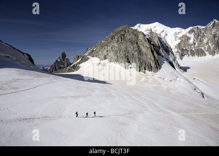 Group of hikers in the French Alps Stock Photo - Alamy