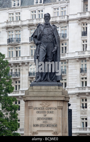 The statue of Spencer Compton the eighth duke of devonshire in London Stock Photo