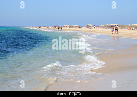 Walking on the beach. Jandia Playa, Canary Island Fuerteventura, Spain Stock Photo
