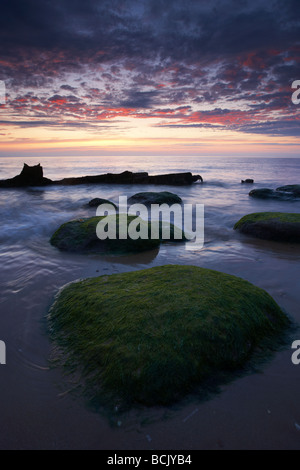 Sunset at Hunstanton on the North Norfolk Coast Stock Photo