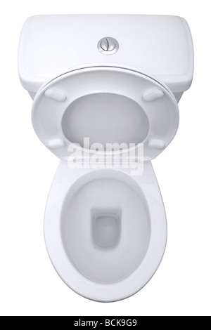 Toilet from above isolated on a white background with clipping path