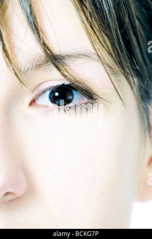 Close up on a young womans eye. Stock Photo
