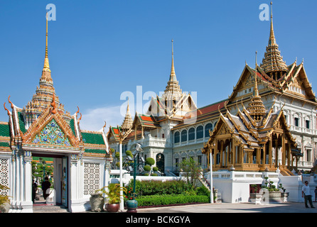 Thailand, Bangkok. The Dusit Maha Prasat Throne Hall in the King of Thailand  s Royal Grand Palace complex in Bangkok. Stock Photo