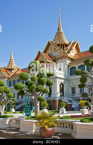 Thailand, Bangkok. The Chakri Mahaprasad Hall in the King of Thailand  s Royal Grand Palace complex in Bangkok. Stock Photo