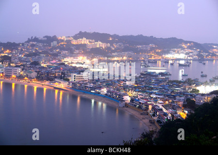 China Hong Kong Cheung Chau island at dusk Stock Photo