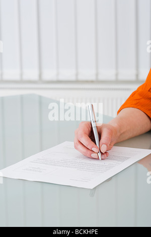 Pen and paper Stock Photo