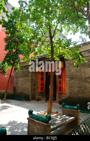 China Hong Kong Tai Po district Fu Shin street Man Mo temple Stock Photo