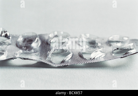 Empty pill package Stock Photo