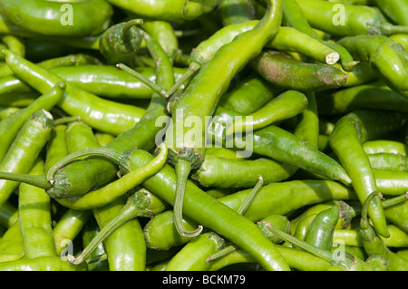 Green chillis Stock Photo