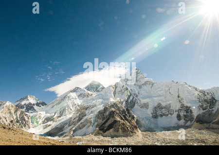 Light on mount everest Stock Photo