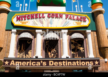 The Corn Palace tourist attraction in Mitchell South Dakota Stock Photo