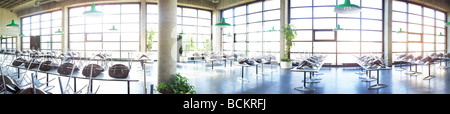 Cafeteria, panoramic view Stock Photo
