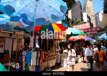 China Hong Kong Wan Chai Tai Yuen Street open street market Stock Photo