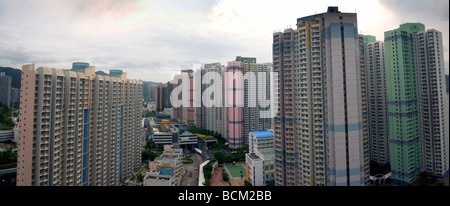 China Hong Kong Housing estate in Kowloon Ma On Shan Stock Photo