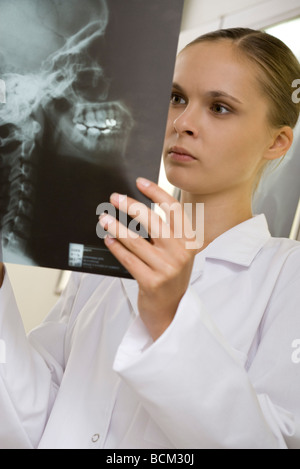 Doctor studying x-ray, close-up Stock Photo