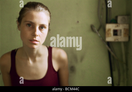 Young woman looking at camera, portrait Stock Photo