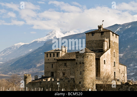 Sarriod de la Tour Castle Aosta Italy Stock Photo
