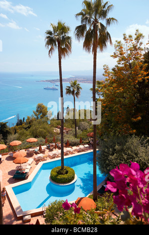 Grounds of the Hotel Belvedere - Taormina, Sicily Stock Photo