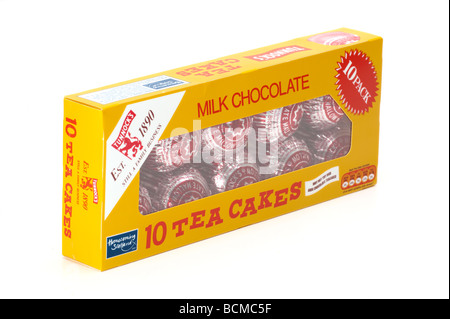 Boxed 10 pack of milk chocolate "tea cakes" Stock Photo