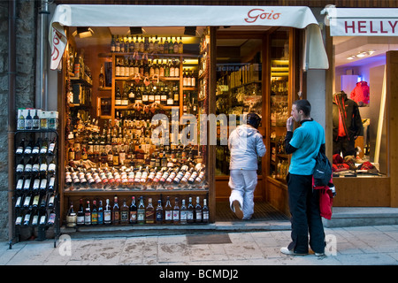 Shopping Courmayeur Aosta Italy Stock Photo