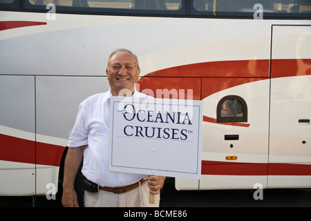Cruise line tour guide Oceania cruise tour Stock Photo