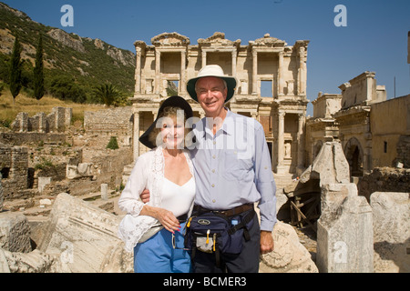 Smiling Senior couple touring Ephesus. MR Stock Photo
