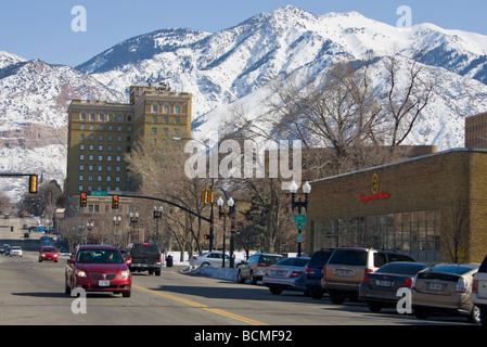 Ogden's Historic 25th Street in Utah. Stock Photo