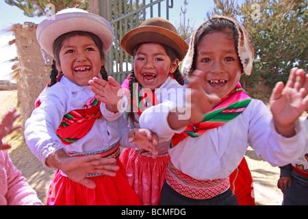 children at a kindergarten in Juli, Puno, Peru Stock Photo