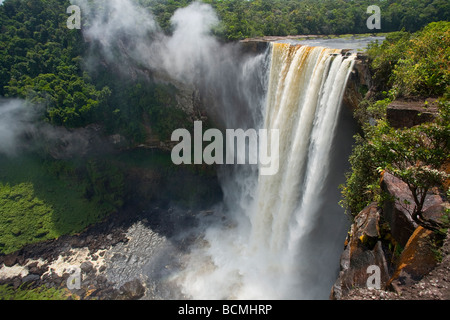 KAIETEUR FALLS, the second highest single drop waterfall in South America, Potaro river, Guyana. Stock Photo