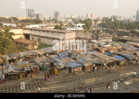 Roofs of slum area of Dhaka Bangladesh Stock Photo