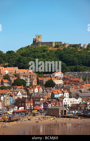 South Bay and Old Town Scarborough North Yorkshire Stock Photo