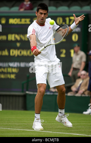 Wimbledon Championships 2009, Novak Djokovic SRB in action Stock Photo