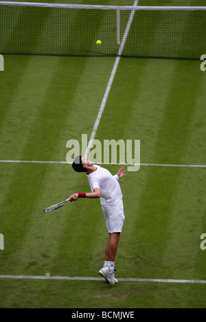 Wimbledon Championships 2009, Novak Djokovic SRB in action Stock Photo