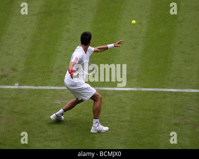 Wimbledon Championships 2009, Novak Djokovic SRB in action Stock Photo