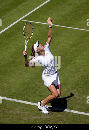 Wimbledon Championships 2009, Caroline Wozniacki DEN in action Stock Photo