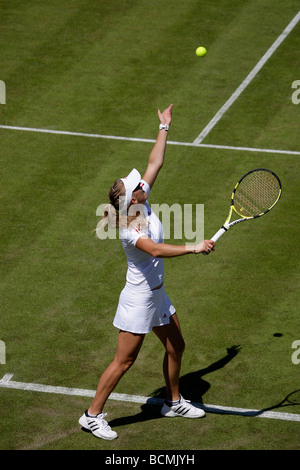 Wimbledon Championships 2009, Caroline Wozniacki DEN in action Stock Photo