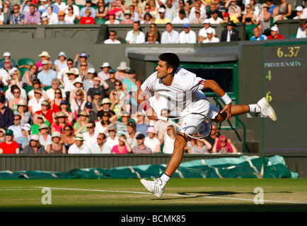 Wimbledon Championships 2009, Novak Djokovic SRB in action Stock Photo