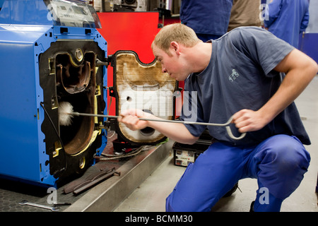 Training for heating ventilation and air conditioning in the school for master craftsmen in the Chamber of Trade Stock Photo