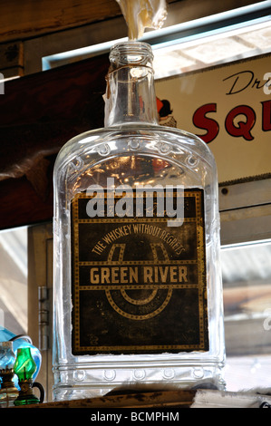 whiskey fort antiques bottle worth texas river green store old alamy