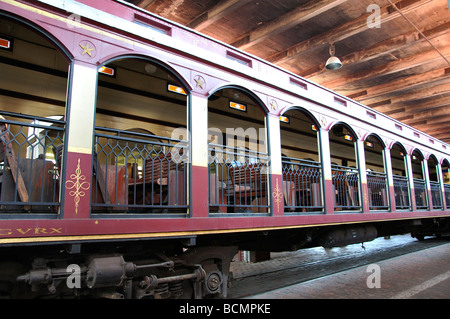Vintage Grapevine train in Stockyards, Fort Worth, Texas, USA Stock Photo