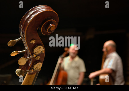 Cello players of the Israel Philharmonic Orchestra in Auditorium Mann Tel Aviv Israel Stock Photo