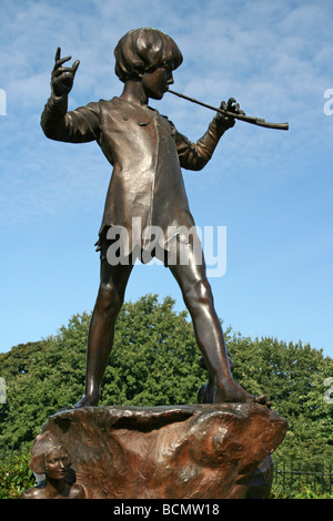 Peter Pan Statue Taken In Sefton Park, Liverpool, England, UK Stock Photo